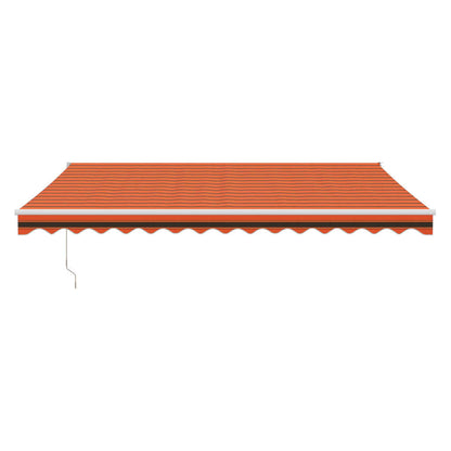 Tenda Retrattile Arancione Marrone 4,5x3 m Tessuto e Alluminio