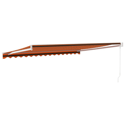 Tenda Retrattile Arancione Marrone 4,5x3 m Tessuto e Alluminio