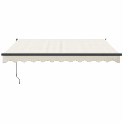 Tenda da Sole Retrattile Crema 3x2,5 m in Tessuto e Alluminio