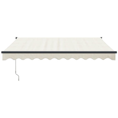 Tenda da Sole Retrattile Crema 3,5x2,5 m in Tessuto e Alluminio