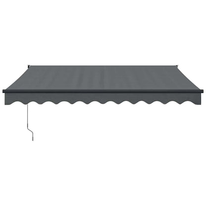 Tenda da Sole Retrattile Antracite 3,5x2,5m Tessuto e Alluminio