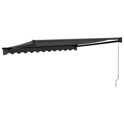 Tenda da Sole Retrattile Antracite 3,5x2,5m Tessuto e Alluminio