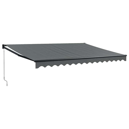 Tenda da Sole Retrattile Antracite 4,5x3 m Tessuto e Alluminio