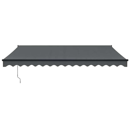 Tenda da Sole Retrattile Antracite 4,5x3 m Tessuto e Alluminio
