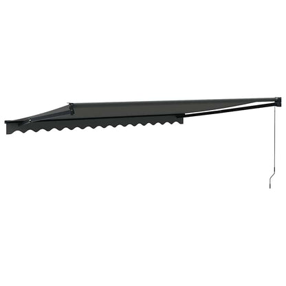 Tenda da Sole Retrattile Antracite 4,5x3 m Tessuto e Alluminio