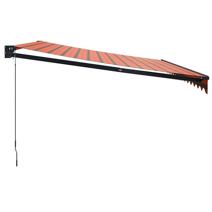 Tenda Retrattile Arancione Marrone 4,5x3 m Tessuto e Alluminio