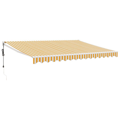 Tenda Sole Automatica Retrattile Gialla e Bianca 4x3 m
