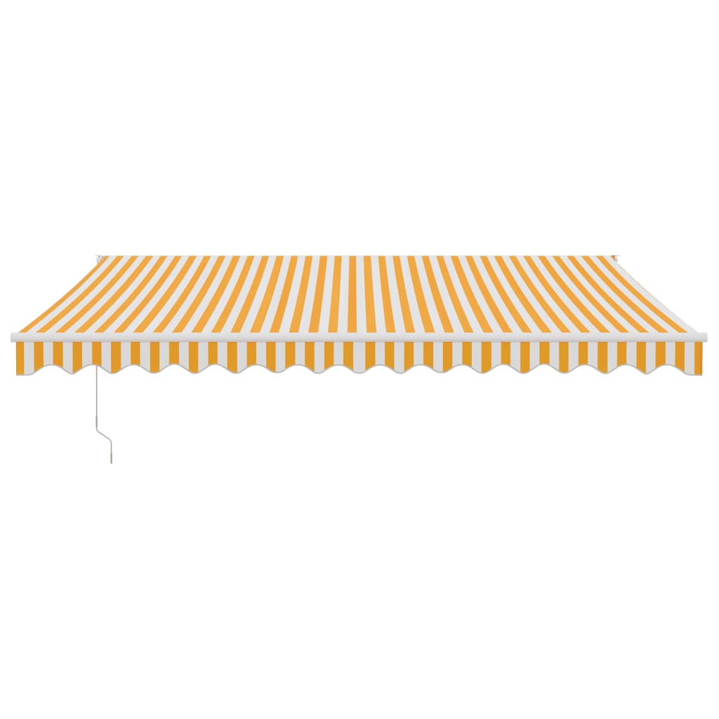 Tenda Sole Automatica Retrattile Gialla e Bianca 4x3 m