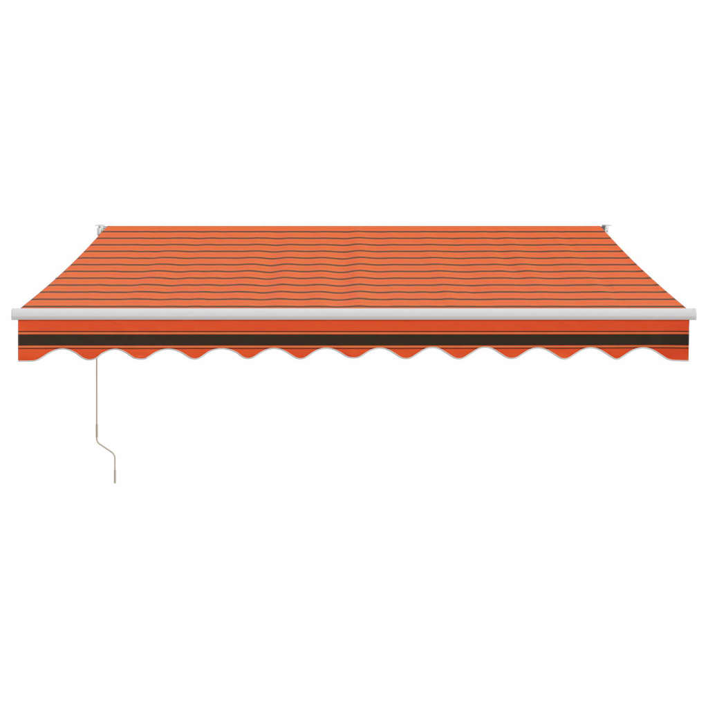 Tenda Sole Automatica Retrattile Arancione e Marrone 3x2,5 m