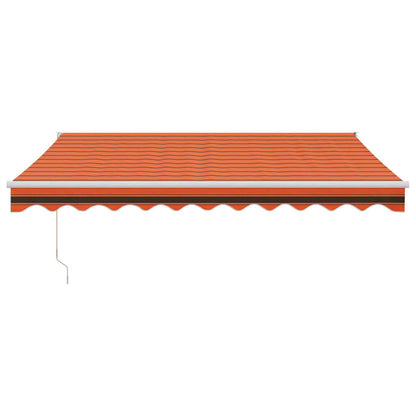Tenda Sole Automatica Retrattile Arancione e Marrone 3x2,5 m