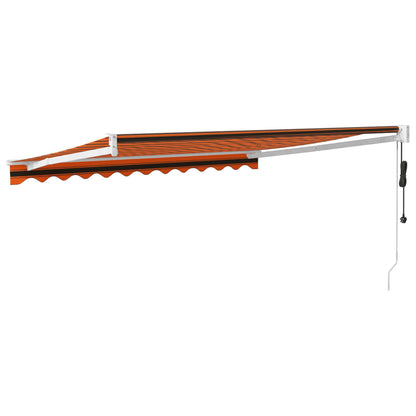 Tenda Sole Automatica Retrattile Arancione e Marrone 3,5x2,5 m