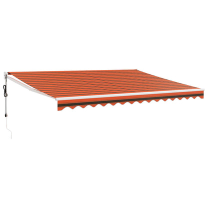 Tenda Sole Automatica Retrattile Arancione e Marrone 4,5x3 m