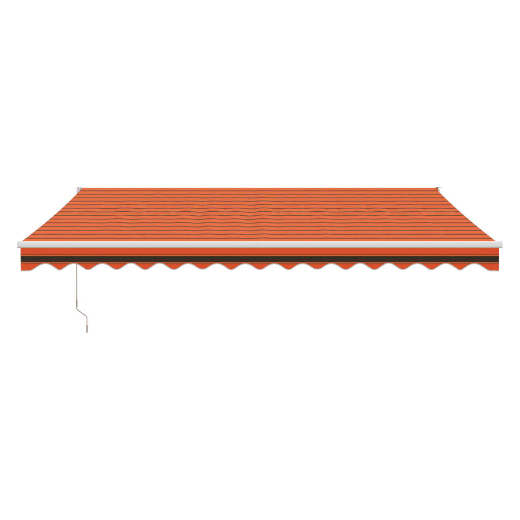 Tenda Sole Automatica Retrattile Arancione e Marrone 4,5x3 m