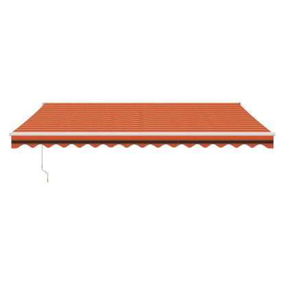 Tenda Sole Automatica Retrattile Arancione e Marrone 4,5x3 m