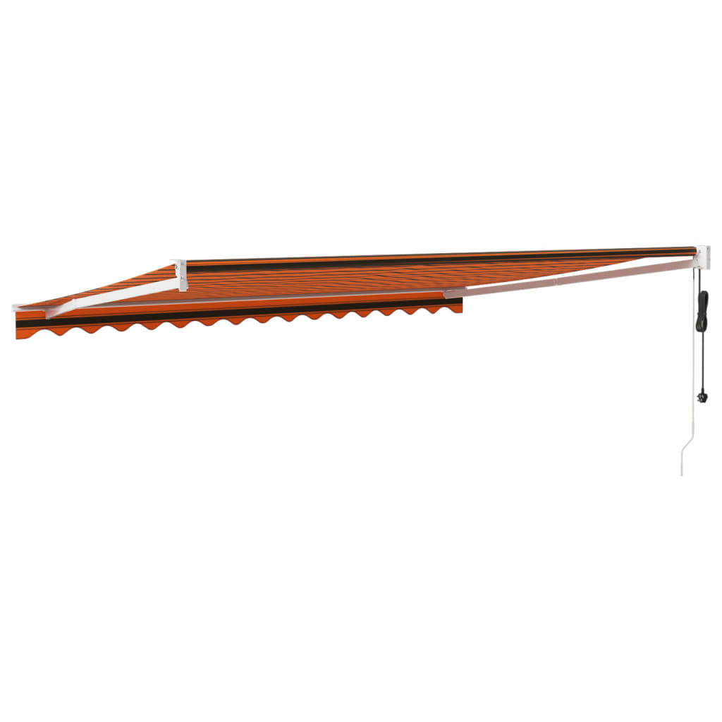 Tenda Sole Automatica Retrattile Arancione e Marrone 4,5x3 m