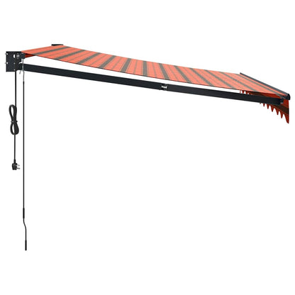 Tenda Sole Automatica Retrattile Arancione e Marrone 3x2,5 m