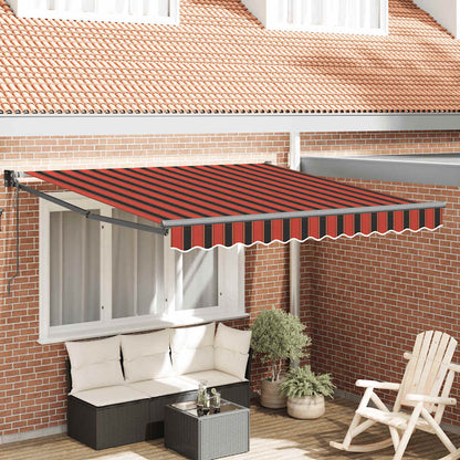 Tenda Sole Automatica Retrattile Arancione e Marrone 3x2,5 m