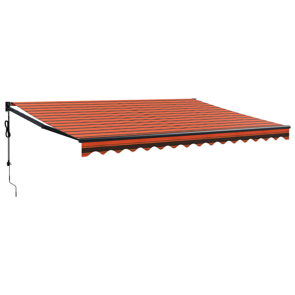 Tenda Sole Automatica Retrattile Arancione e Marrone 4,5x3 m