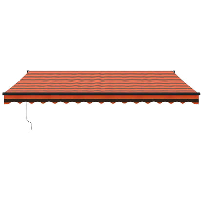 Tenda Sole Automatica Retrattile Arancione e Marrone 4,5x3 m