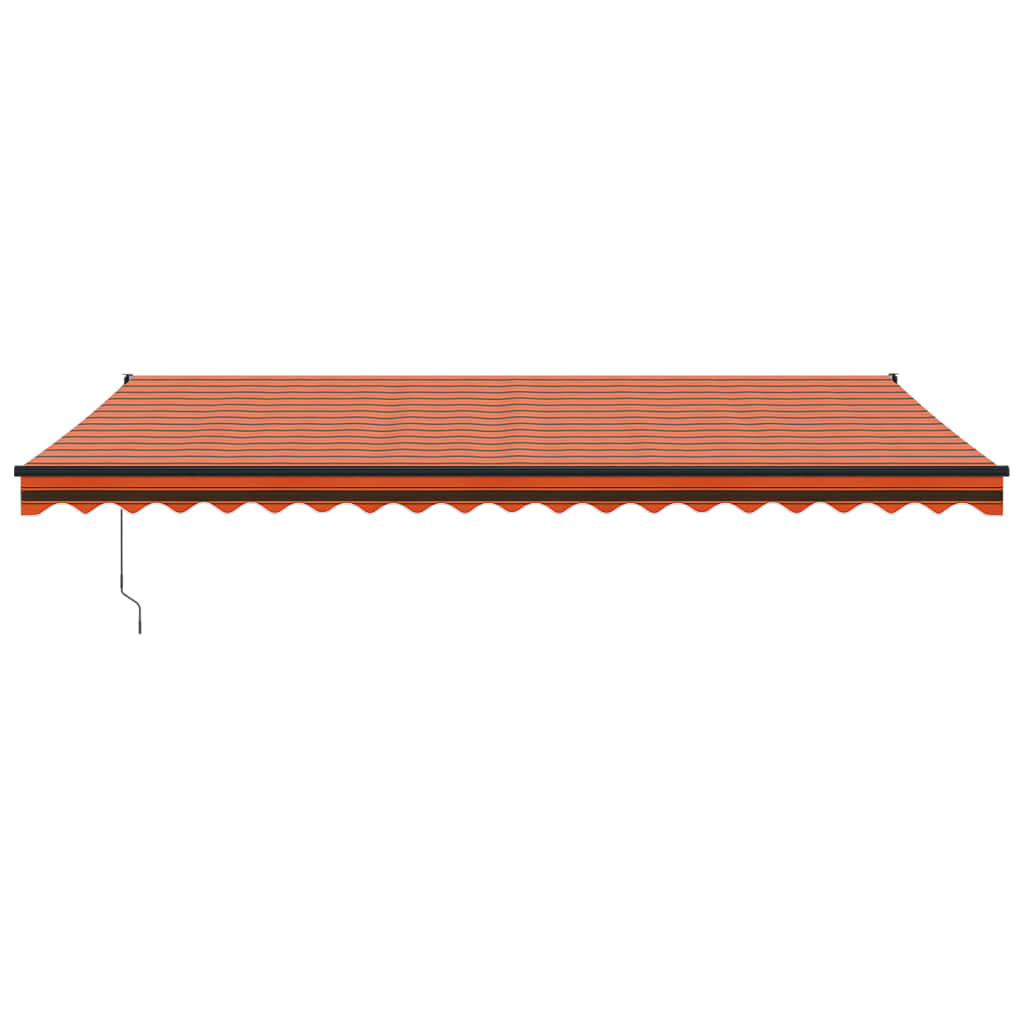 Tenda Sole Automatica Retrattile Arancione e Marrone 5x3 m