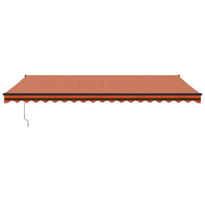 Tenda Sole Automatica Retrattile Arancione e Marrone 5x3 m