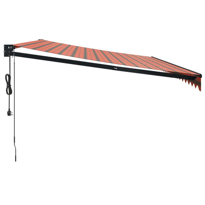 Tenda Sole Automatica Retrattile Arancione e Marrone 5x3 m