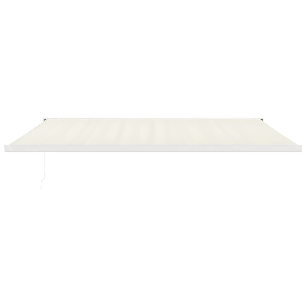 Tenda da Sole Retrattile Crema 5x3 m in Tessuto e Alluminio