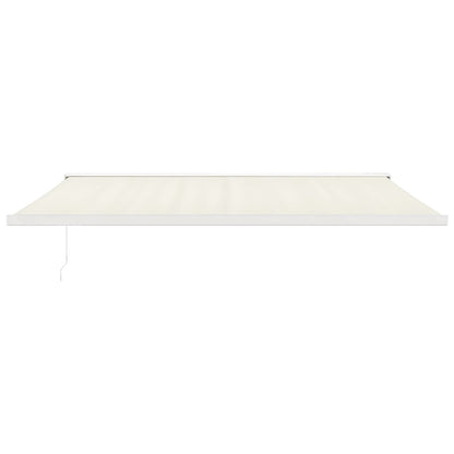 Tenda da Sole Retrattile Crema 5x3 m in Tessuto e Alluminio
