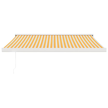 Tenda Retrattile Gialla e Bianca 3x2,5 m in Tessuto e Alluminio