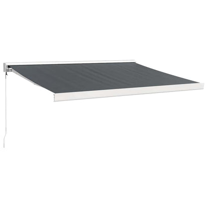 Tenda da Sole Retrattile Antracite 3,5x2,5m Tessuto e Alluminio