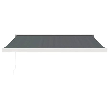 Tenda da Sole Retrattile Antracite 3,5x2,5m Tessuto e Alluminio