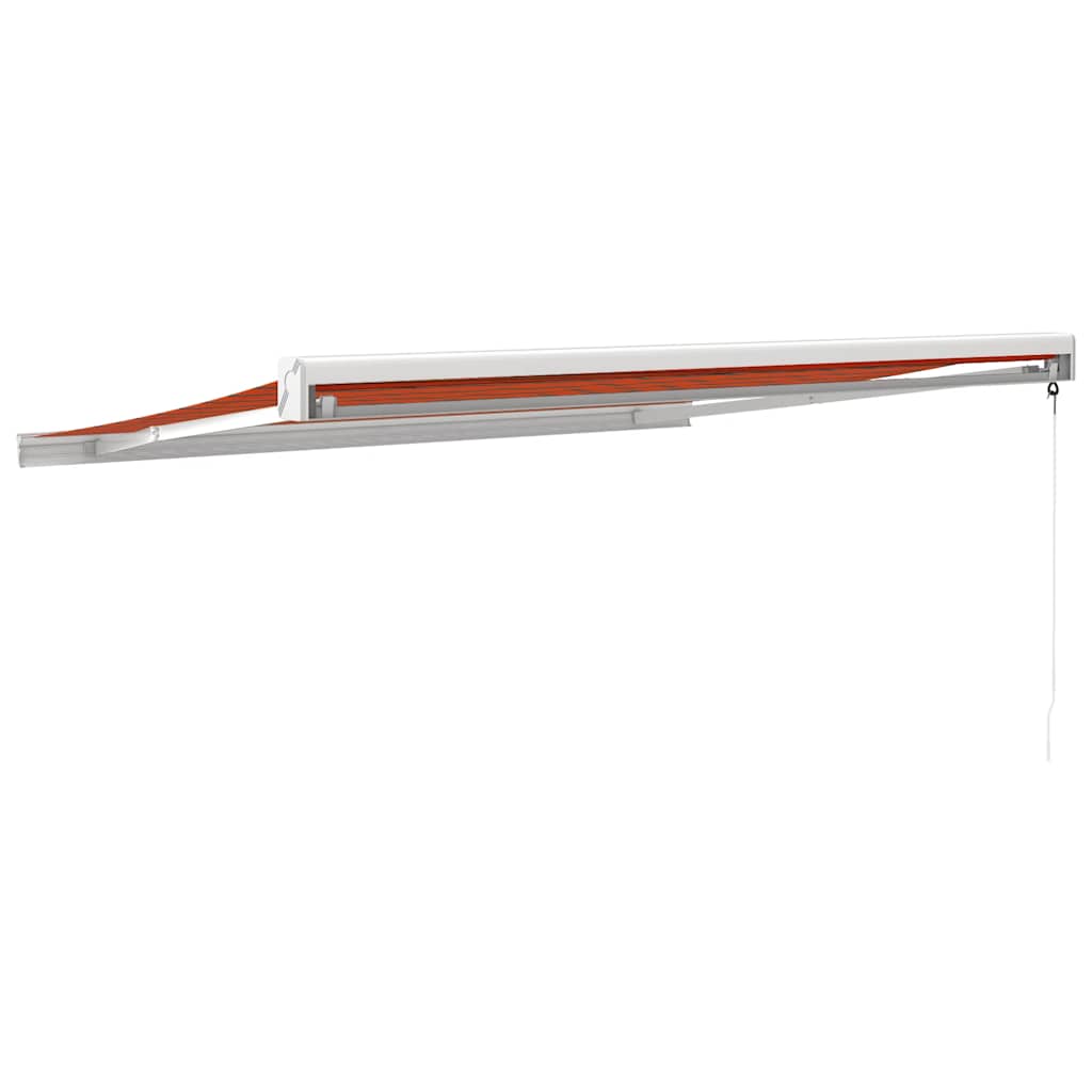 Tenda Retrattile Arancione e Marrone 3x2,5m Tessuto e Alluminio