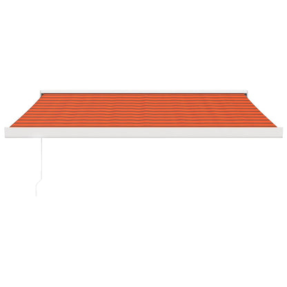 Tenda Retrattile Arancione Marrone 3,5x2,5m Tessuto e Alluminio