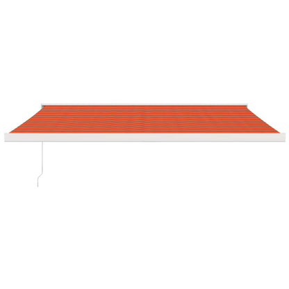 Tenda Retrattile Arancione Marrone 4,5x3 m Tessuto e Alluminio