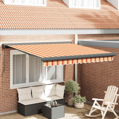 Tenda Retrattile Gialla e Bianca 3x2,5 m in Tessuto e Alluminio
