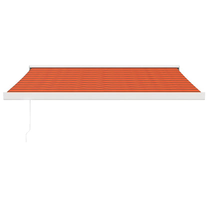Tenda Retrattile Arancione Marrone 3,5x2,5m Tessuto e Alluminio
