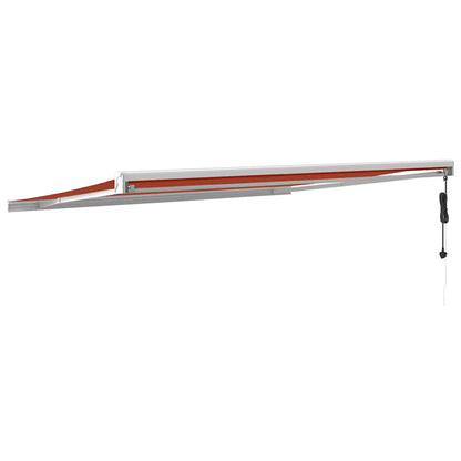 Tenda Retrattile Arancione e Marrone 4,5x3m Tessuto e Alluminio