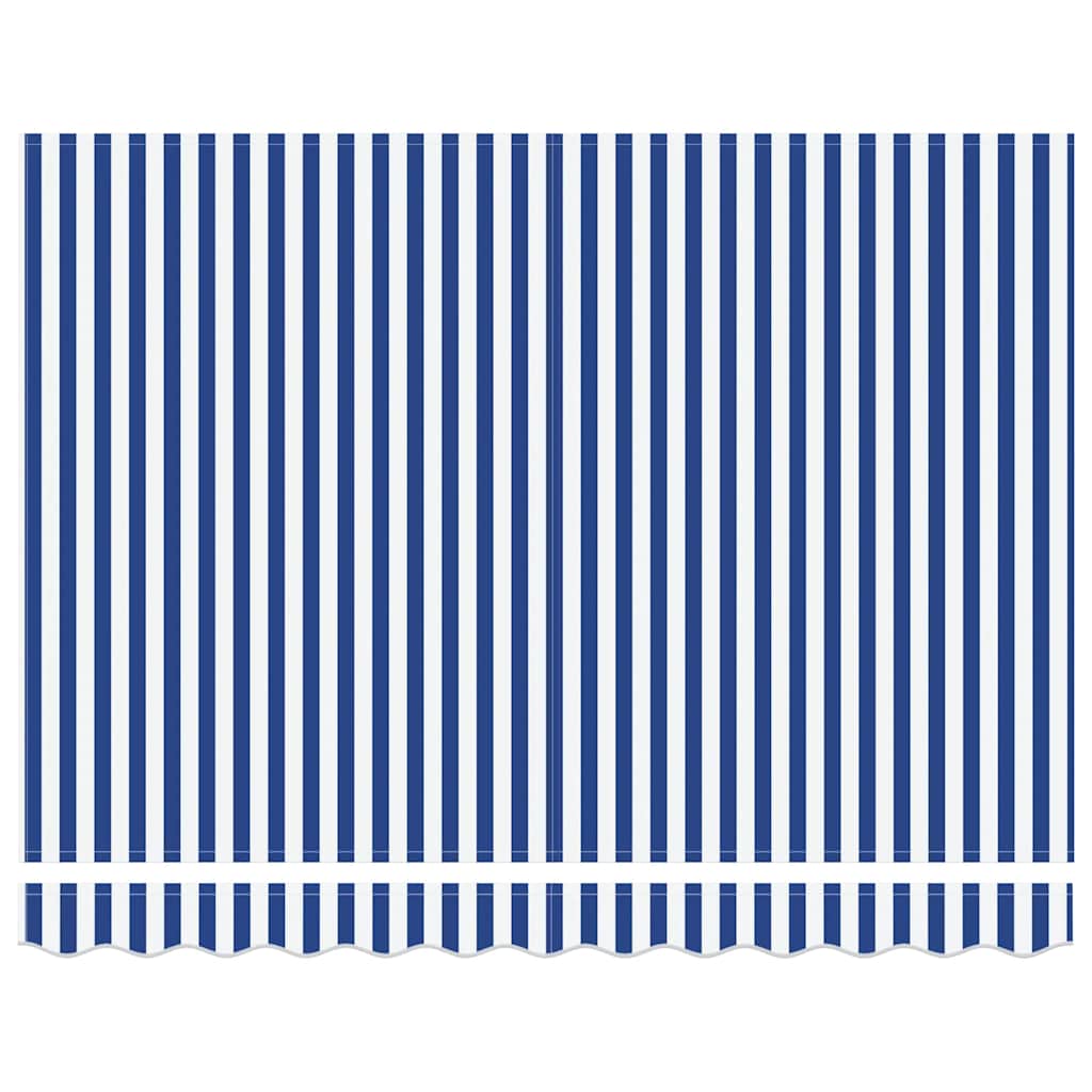 Tenda Sole Retrattile Blu e Bianca 3x2,5 m Tessuto e Alluminio