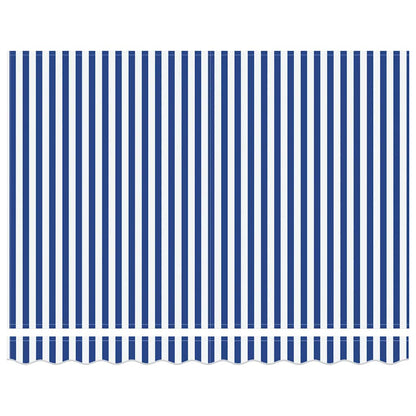 Tenda Sole Retrattile Blu e Bianca 3x2,5 m Tessuto e Alluminio