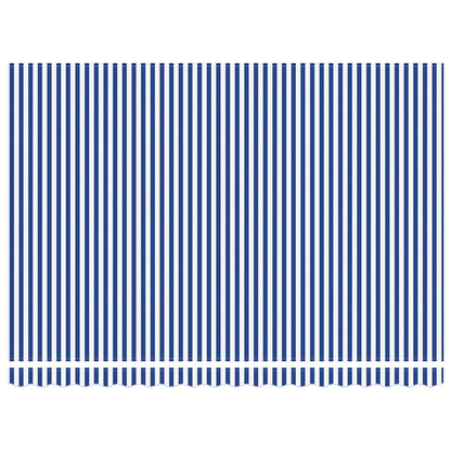 Tenda Sole Retrattile Blu e Bianca 4,5x3 m Tessuto e Alluminio