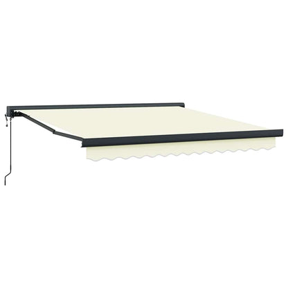 Tenda da Sole Retrattile Crema 3x2,5 m in Tessuto e Alluminio