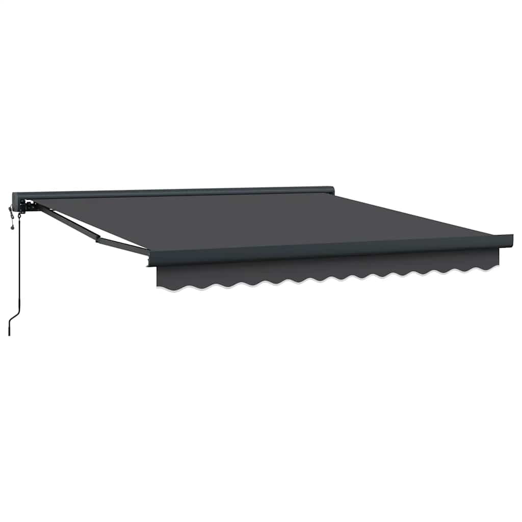 Tenda da Sole Retrattile Antracite 3x2,5 m Tessuto e Alluminio