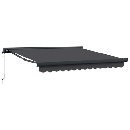 Tenda da Sole Retrattile Antracite 3x2,5 m Tessuto e Alluminio