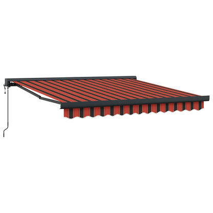 Tenda Retrattile Arancione Marrone 3x2,5 m Tessuto e Alluminio