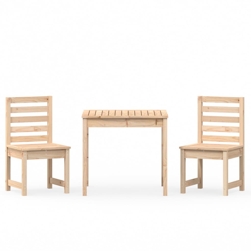 Set Bistrot da Giardino 3 pz in Legno Massello di Pino