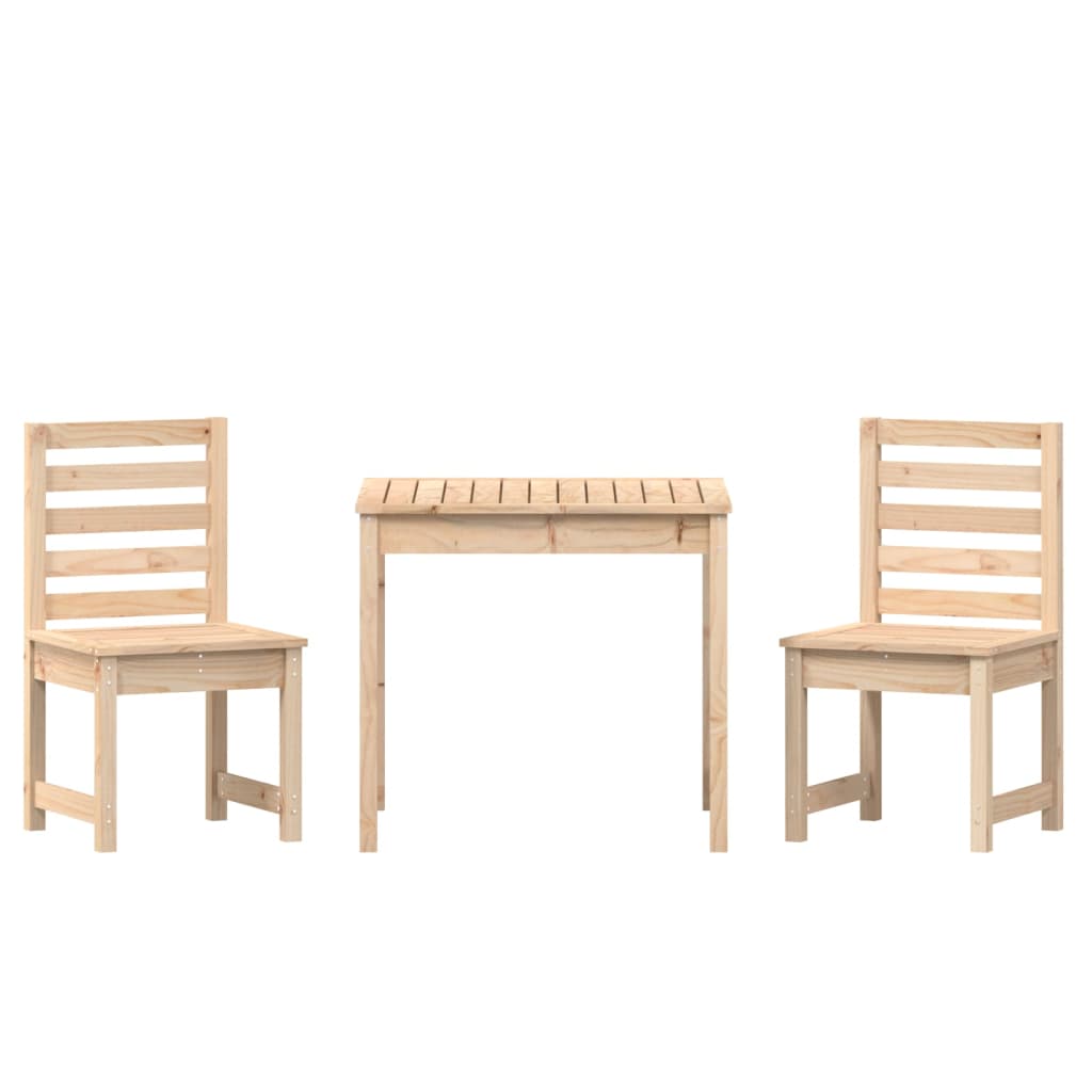 Set Bistrot da Giardino 3 pz in Legno Massello di Pino