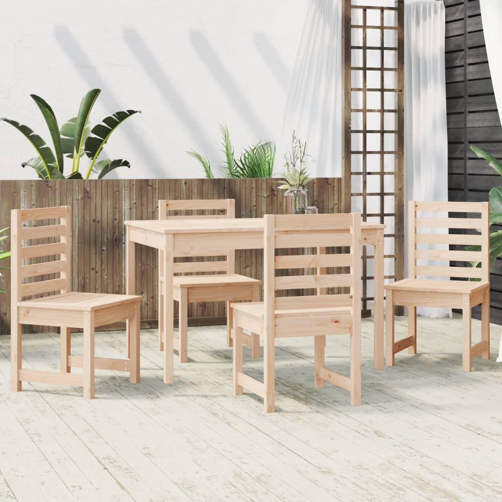 Set da Pranzo per Giardino 5 pz in Legno Massello di Pino