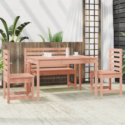 Set da Pranzo per Giardino 4 pz in Legno Massello di Douglas