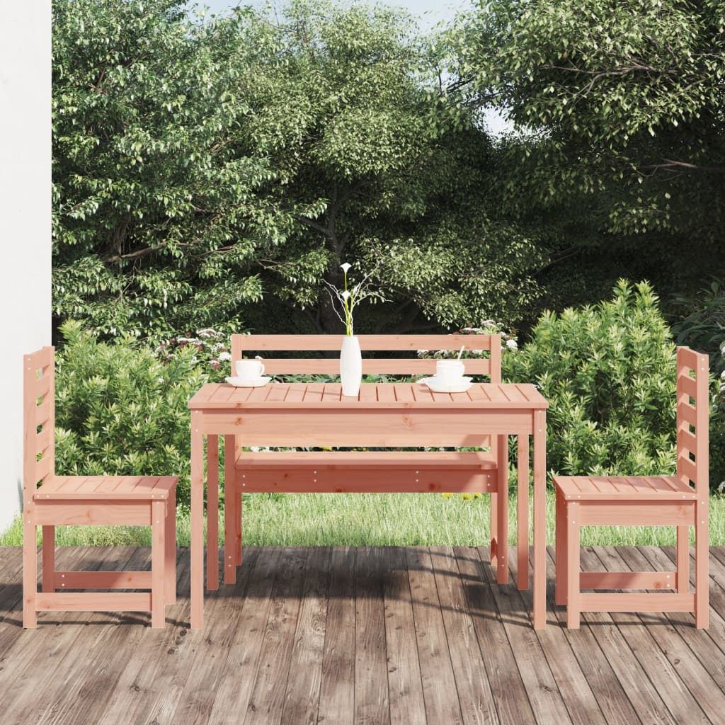 Set da Pranzo per Giardino 4 pz in Legno Massello di Douglas
