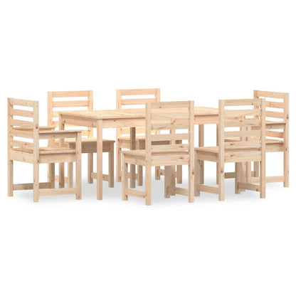 Set da Pranzo da Giardino 7 pz in Legno Massello di Pino